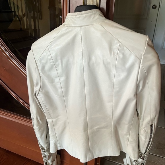 White leather Mackage jacket - Picture 3 of 5